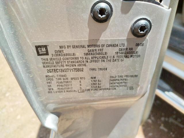 Foto 10 de la subasta – 2007 GMC NEW SIERRA con VIN 2GTEC13V271175892