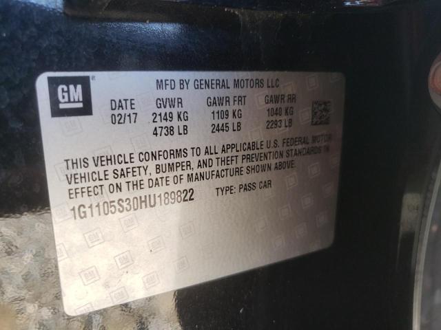 Photo 10 from auction – 2017 CHEVROLET IMPALA LT with VIN 1G1105S30HU189822