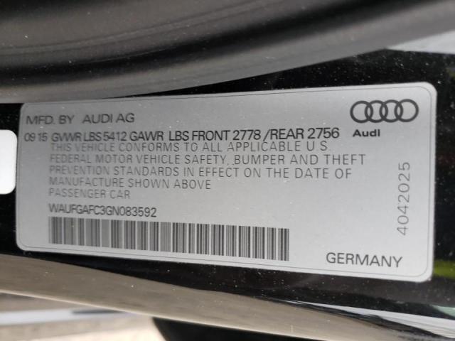 Photo 10 from auction – 2016 AUDI A6 PREMIUM with VIN WAUFGAFC3GN083592