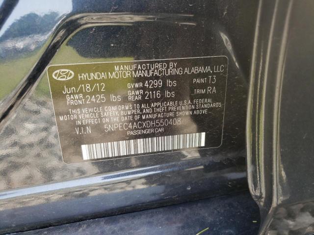 Photo 10 from auction – 2013 HYUNDAI SONATA SE with VIN 5NPEC4ACXDH550408