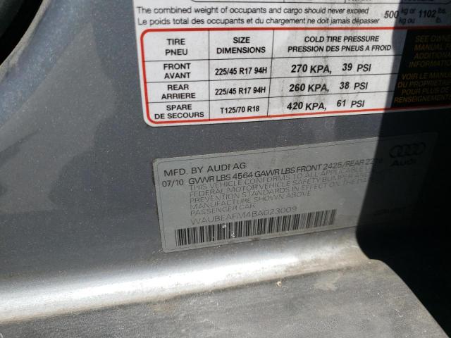 Photo 10 from auction – 2011 AUDI A3 PREMIUM with VIN WAUBEAFM4BA023009