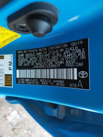 Photo 10 from auction – 2019 TOYOTA COROLLA SE with VIN JTNK4RBE1K3045679