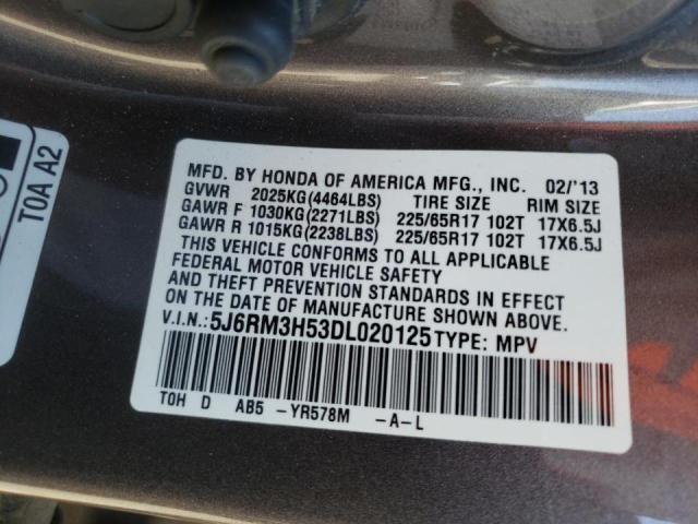 Photo 10 from auction – 2013 HONDA CR-V EX with VIN 5J6RM3H53DL020125