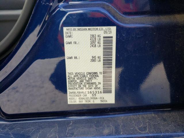 Photo 10 from auction – 2020 NISSAN ALTIMA S with VIN 1N4BL4BV4LC165316