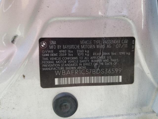 صورة رقم 10 من المزاد - 2011 BMW 528 I مع VIN WBAFR1C57BDS36599