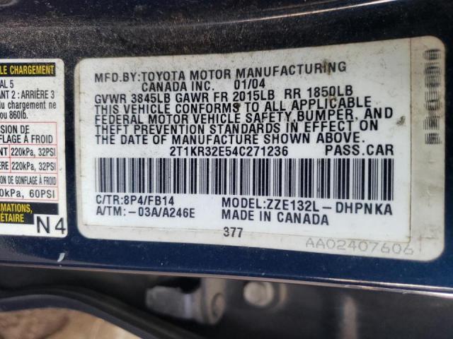 Photo 10 from auction – 2004 TOYOTA MATRIX with VIN 2T1KR32E54C271236