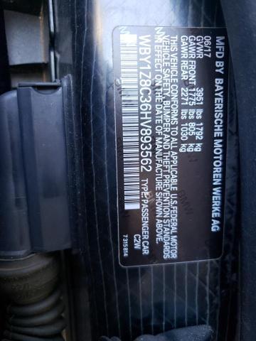 Photo 10 from auction – 2017 BMW I3 REX with VIN WBY1Z8C36HV893562