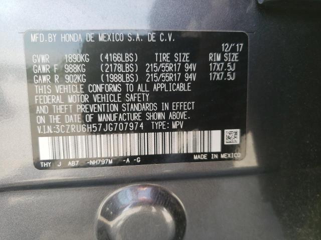 Photo 10 from auction – 2018 HONDA HRV with VIN 3CZRU6H57JG707974