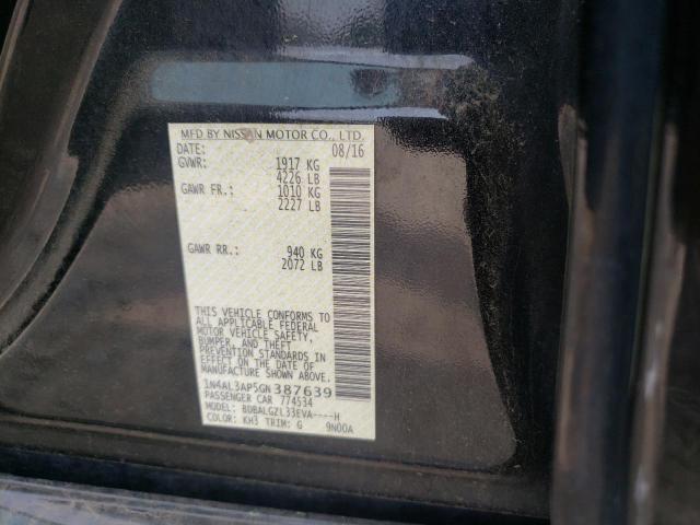 Photo 10 from auction – 2016 NISSAN ALTIMA 2.5 with VIN 1N4AL3AP5GN387639