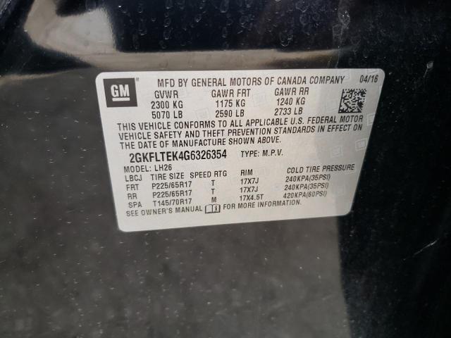 Photo 10 from auction – 2016 GMC TERRAIN SL with VIN 2GKFLTEK4G6326354