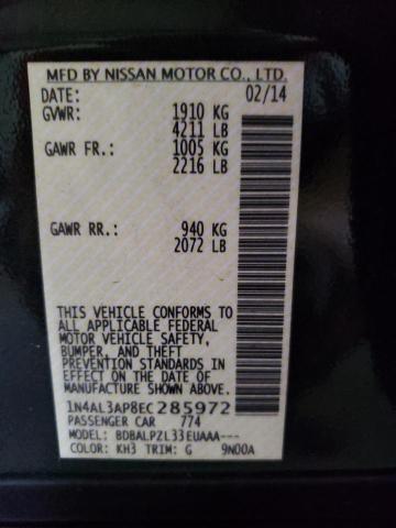 Photo 10 from auction – 2014 NISSAN ALTIMA 2.5 with VIN 1N4AL3AP8EC285972