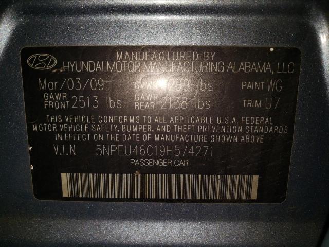 Photo 10 from auction – 2009 HYUNDAI SONATA SE with VIN 5NPEU46C19H574271