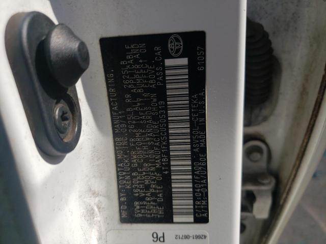 Photo 10 from auction – 2012 TOYOTA CAMRY with VIN 4T1BF1FK5CU505319