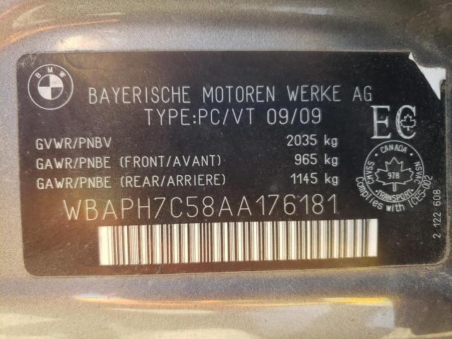 Photo 10 from auction – 2010 BMW 328 I with VIN WBAPH7C58AA176181