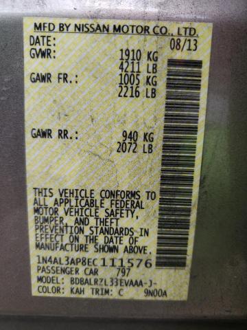 Photo 10 from auction – 2014 NISSAN ALTIMA 2.5 with VIN 1N4AL3AP8EC111576