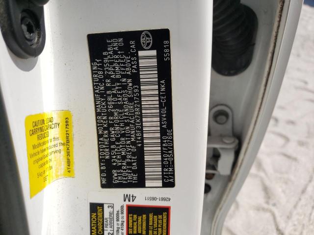 Photo 10 from auction – 2011 TOYOTA CAMRY BASE with VIN 4T4BF3EK7BR217593