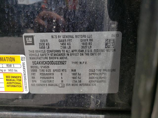 Photo 10 from auction – 2013 BUICK ENCLAVE with VIN 5GAKVCKD0DJ223927