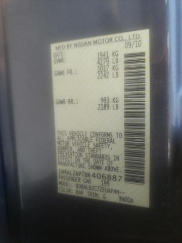 Photo 10 from auction – 2011 NISSAN ALTIMA BAS with VIN 1N4AL2AP7BN406887