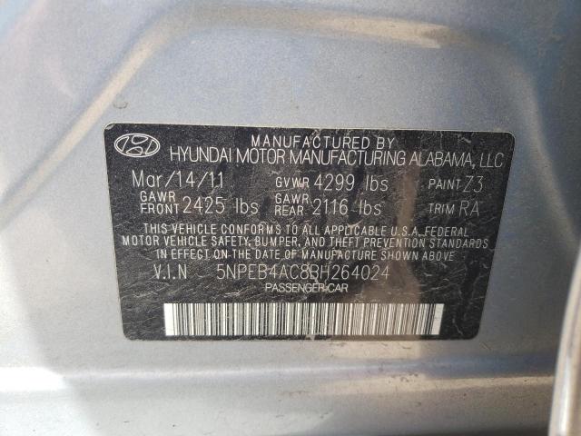 Photo 10 from auction – 2011 HYUNDAI SONATA GLS with VIN 5NPEB4AC8BH264024