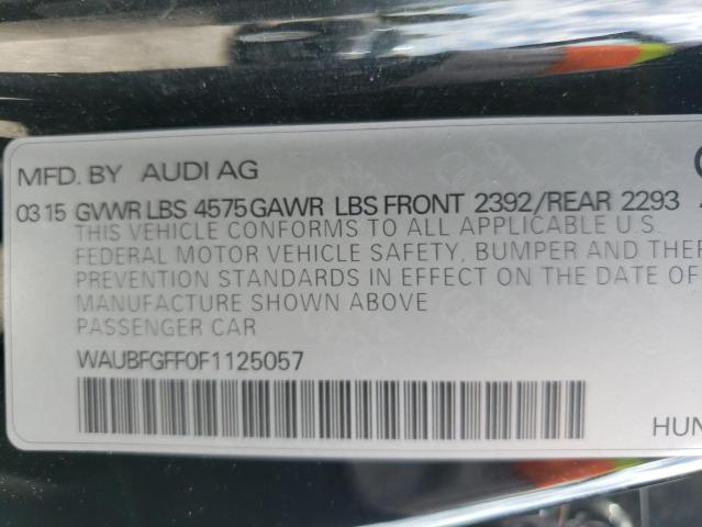Photo 10 from auction – 2015 AUDI A3 with VIN WAUBFGFF0F1125057