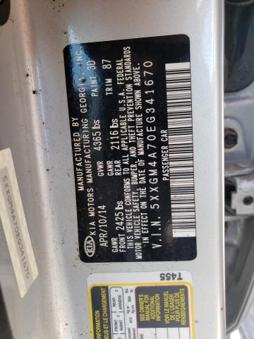 Photo 10 from auction – 2014 KIA OPTIMA LX with VIN 5XXGM4A70EG341670