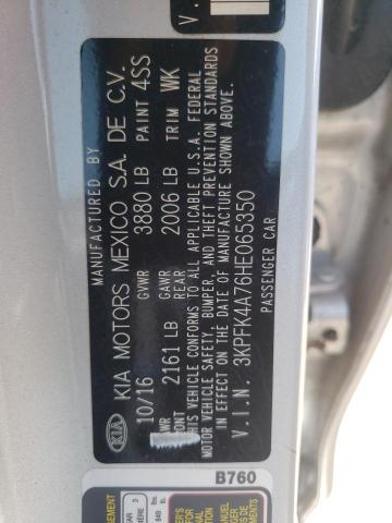 Photo 10 from auction – 2017 KIA FORTE LX with VIN 3KPFK4A76HE065350