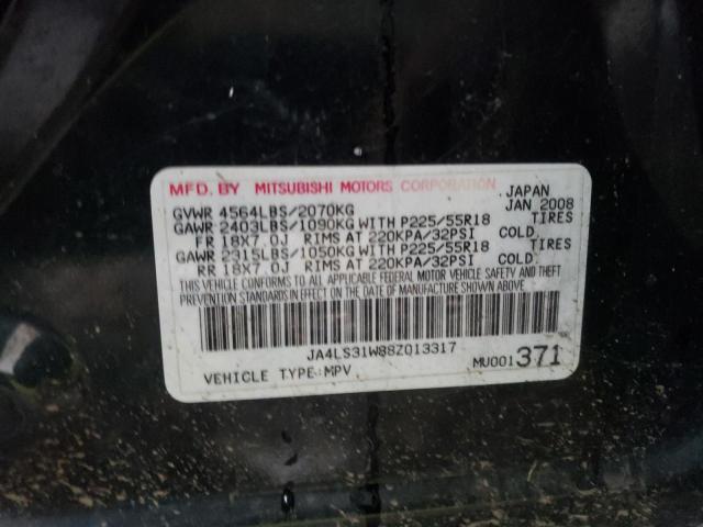 Photo 10 from auction – 2008 MITSUBISHI OUTLANDER with VIN JA4LS31W88Z013317