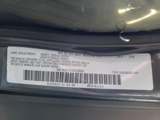 Photo 10 from auction – 2009 SUBARU LEGACY with VIN 4S3BL616297228950