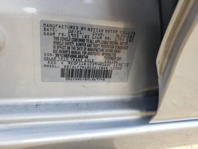 Photo 10 from auction – 2021 NISSAN VERSA SV with VIN 3N1CN8EV8ML869748
