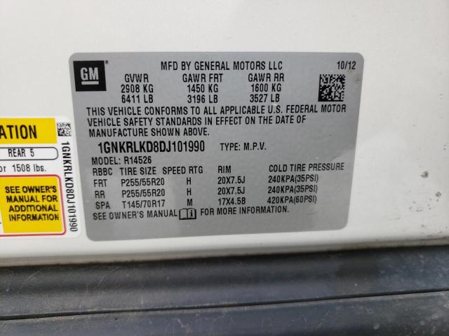Photo 10 from auction – 2013 CHEVROLET TRAVERSE L with VIN 1GNKRLKD8DJ101990