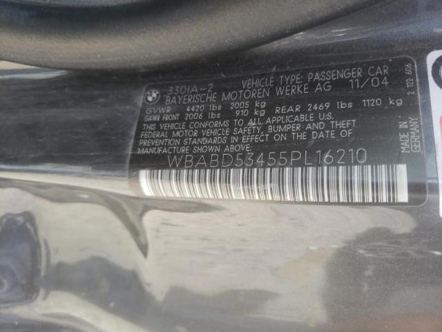 Photo 10 from auction – 2005 BMW 330 CI with VIN WBABD53455PL16210