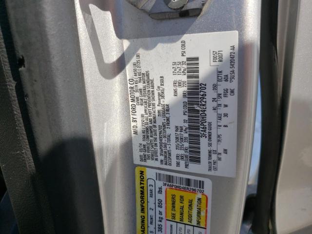 Photo 10 from auction – 2014 FORD FUSION SE with VIN 3FA6P0HD4ER296702