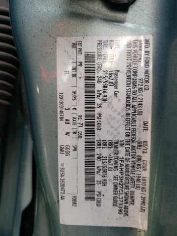 Photo 10 from auction – 2012 FORD FOCUS SEL with VIN 1FAHP3H27CL373390