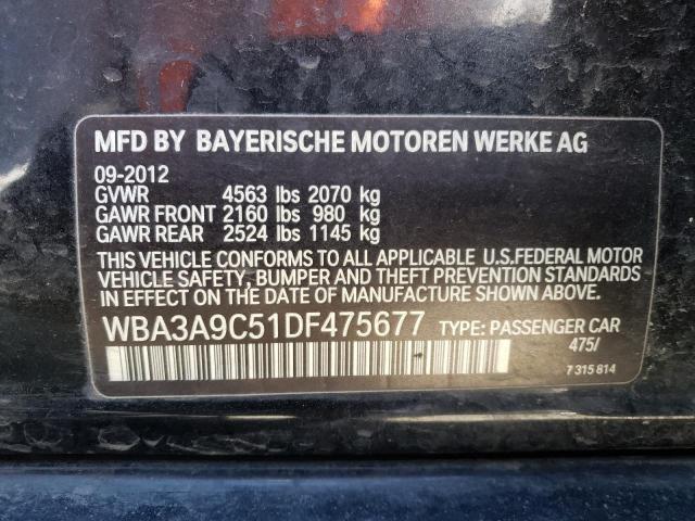 Photo 10 from auction – 2013 BMW 335 I with VIN WBA3A9C51DF475677
