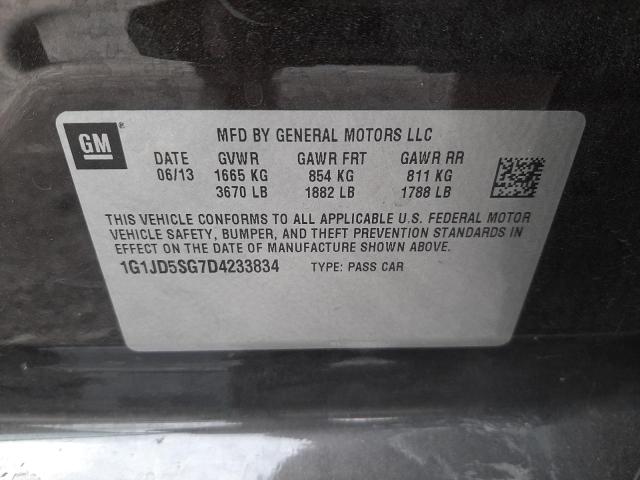 Photo 10 from auction – 2013 CHEVROLET SONIC LT with VIN 1G1JD5SG7D4233834