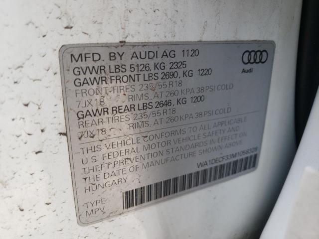 Photo 10 from auction – 2021 AUDI Q3 PREMIUM with VIN WA1DECF33M1058328