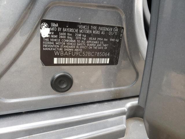 Photo 10 from auction – 2011 BMW 550 XI with VIN WBAFU9C52BC785064