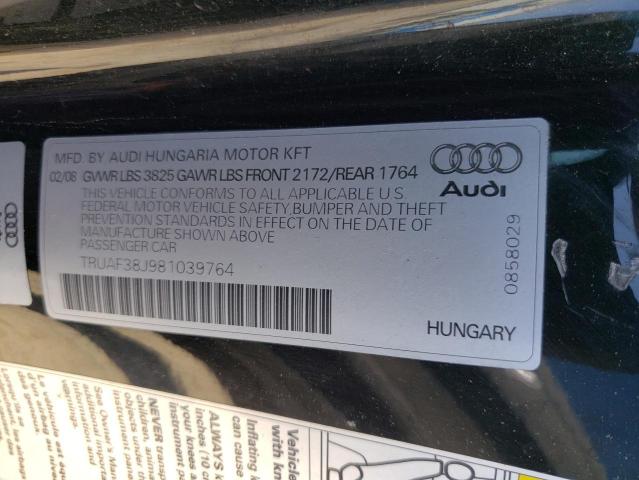 صورة رقم 10 من المزاد - 2008 AUDI TT 2.0T مع VIN TRUAF38J981039764
