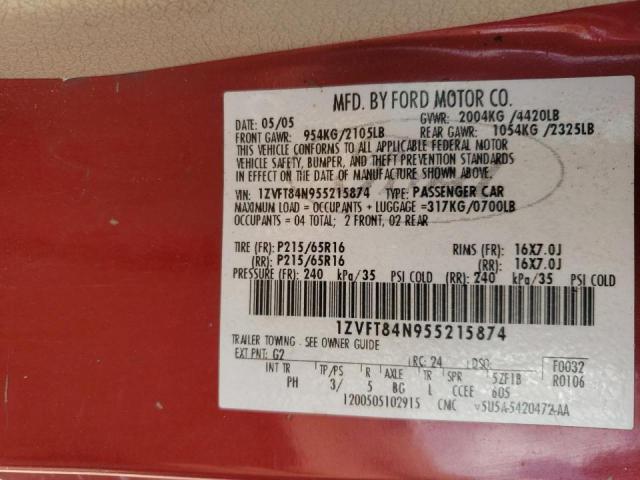Photo 10 from auction – 2005 FORD MUSTANG with VIN 1ZVFT84N955215874
