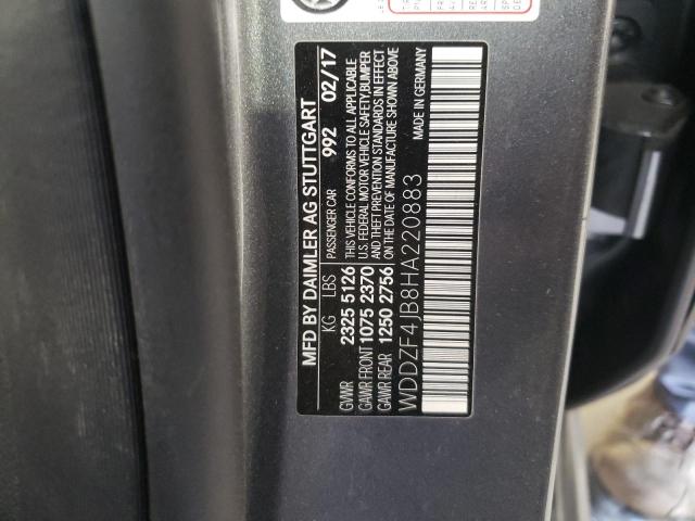 Photo 10 from auction – 2017 MERCEDES-BENZ E 300 with VIN WDDZF4JB8HA220883