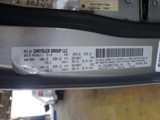 Photo 10 from auction – 2015 JEEP COMPASS SP with VIN 1C4NJDBB0FD153522