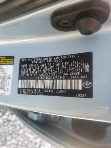 Photo 10 from auction – 2007 TOYOTA CAMRY CE with VIN 4T1BE46K27U571949