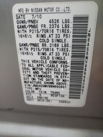 Photo 10 from auction – 2011 NISSAN ROGUE S with VIN JN8AS5MV9BW660981