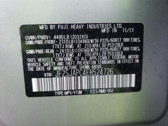 Photo 10 from auction – 2014 SUBARU FORESTER 2 with VIN JF2SJAPC4EH524726