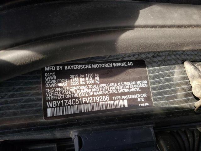 Photo 10 from auction – 2015 BMW I3 REX with VIN WBY1Z4C51FV279266