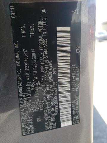 Photo 10 from auction – 2015 TOYOTA SIENNA LE with VIN 5TDKK3DC6FS527135