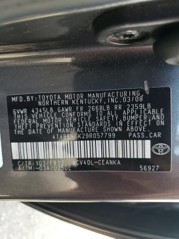 Photo 10 from auction – 2009 TOYOTA CAMRY BASE with VIN 4T4BE46K29R057799