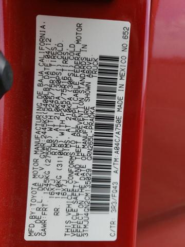 Photo 10 from auction – 2012 TOYOTA TACOMA DOU with VIN 3TMJU4GN2CM135029