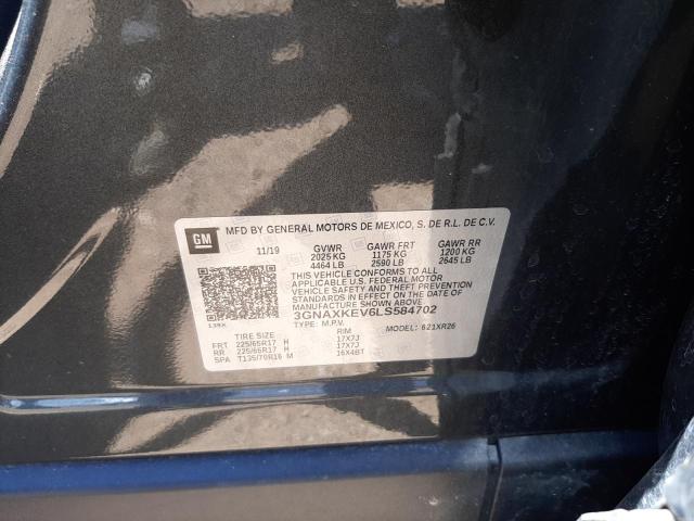 Photo 10 from auction – 2020 CHEVROLET EQUINOX LT with VIN 3GNAXKEV6LS584702