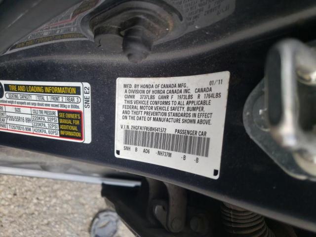 Photo 10 from auction – 2011 HONDA CIVIC EX with VIN 2HGFA1F85BH541572